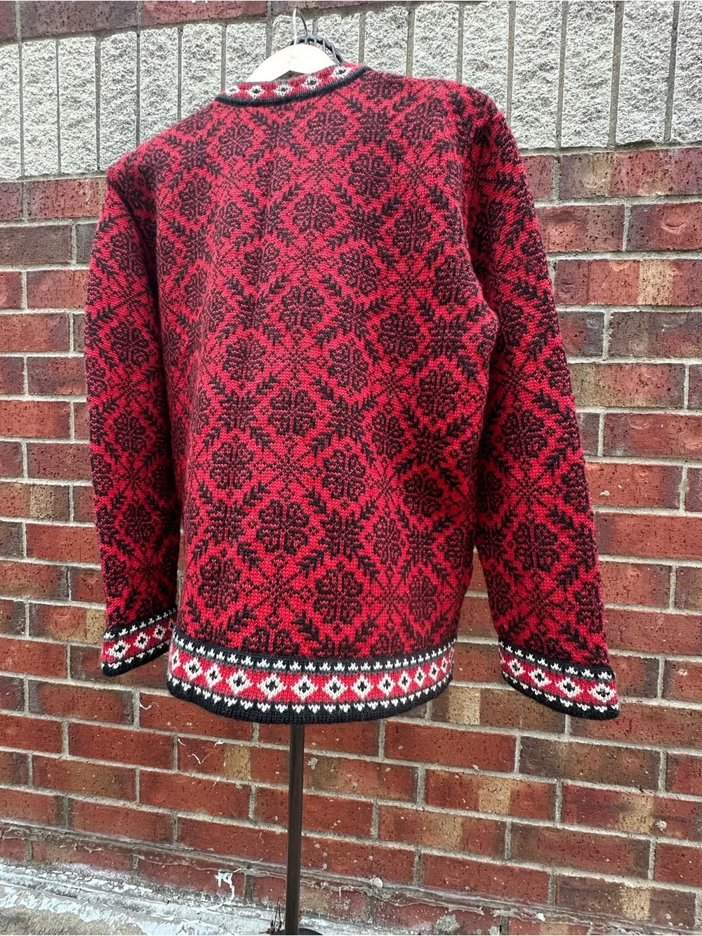 L.L. Bean Sweater 100% Merino Wool Cardigan Nordic Fair Isle Cabin Core Heritage